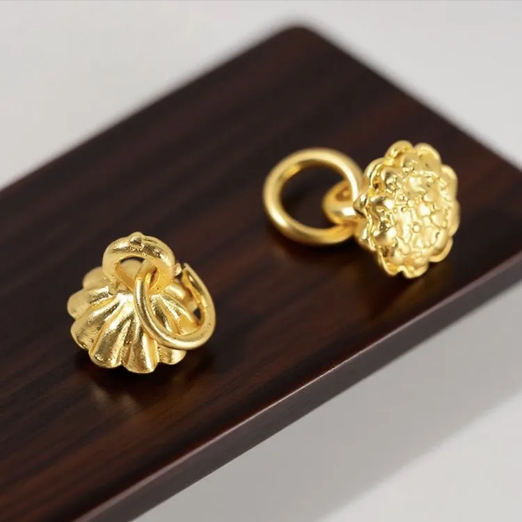 保色合金莲花吊坠莲蓬吊坠滴溜配件diy手链项链饰品配件材料
