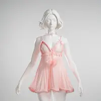 暖暖【90-220斤】粉色纯欲甜美可爱软糯性感大码睡裙 5172
