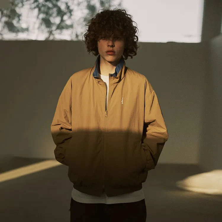 NORYBRAND 24FW山系户外撞色双面穿立领运动夹克 通勤外套风衣