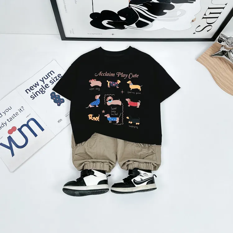 儿童短袖T恤夏季男童衣服夏装2025新款宝宝潮 WGZ055悠悠童话童装