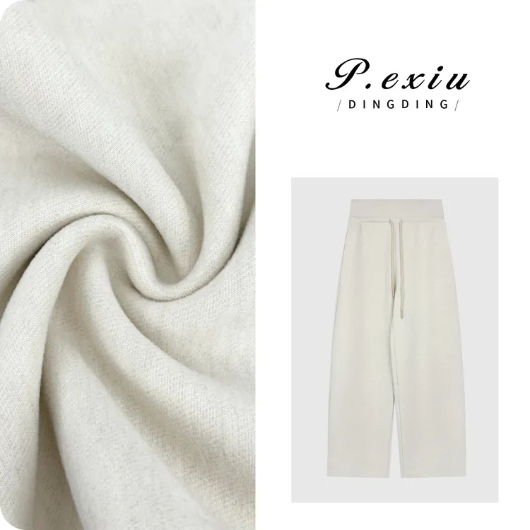 PanYiXiu/潘依绣醋酸羊-毛加厚弧线松紧弯刀裤休闲裤 WH00275