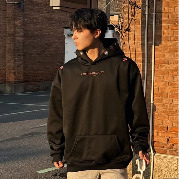 重磅刺绣连帽卫衣情侣卫衣高级感设计感长袖宽松卫衣休闲百搭