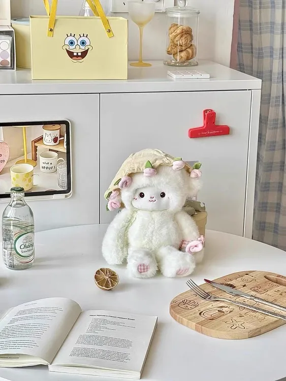 抱花小羊玩偶娃娃毛绒玩具女生抱抱玩偶毛绒公仔情侣生日礼物