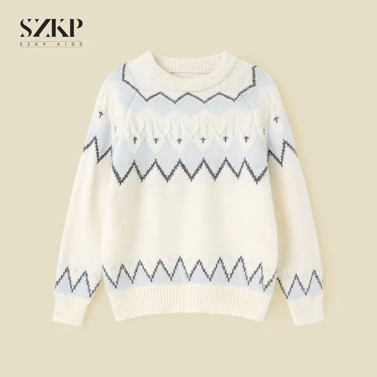 SZKP冬季新款女童装洋气上衣中大童休闲时尚儿童毛衣MFYD555627