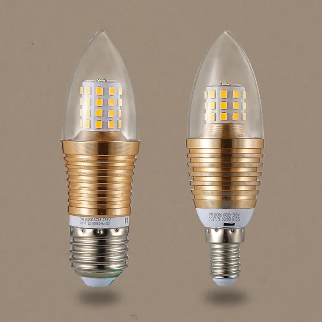 厂家直销E27E14螺口led蜡烛灯泡吊灯高亮节能尖泡l球泡光源无频闪