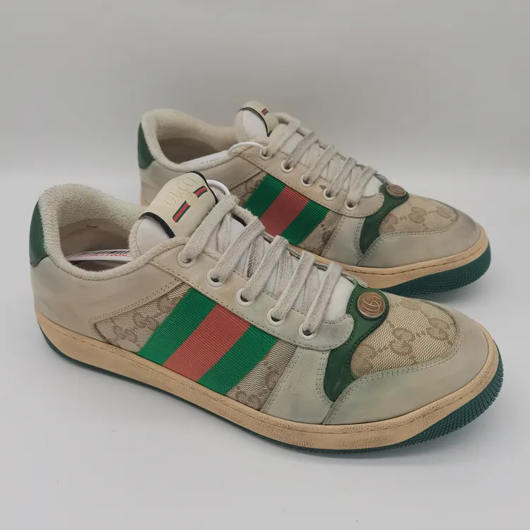 99新 GUCCI/古驰 screener经典做旧红绿条纹脏脏鞋多尺码GS1042