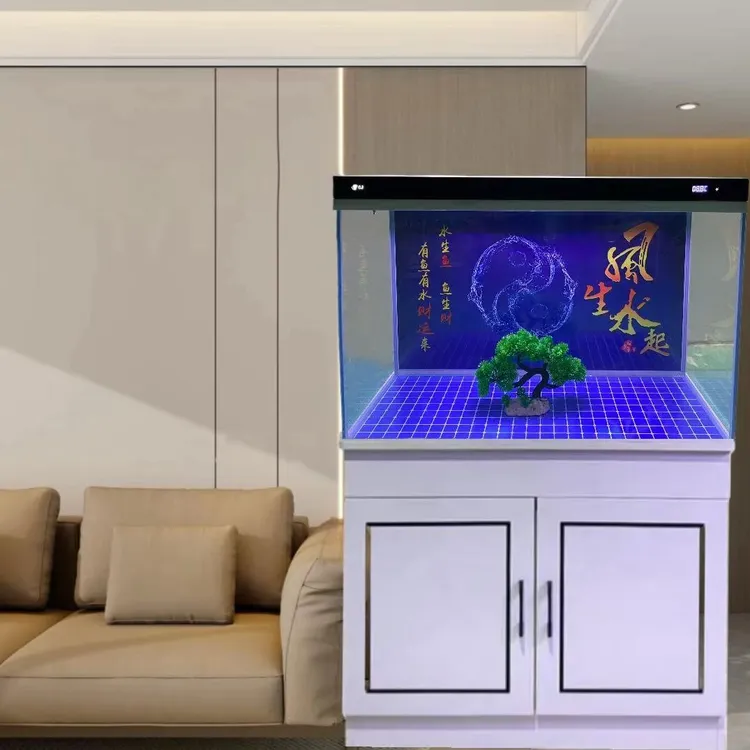 款款智能超白金晶家用办公中小型上过滤生态水族箱