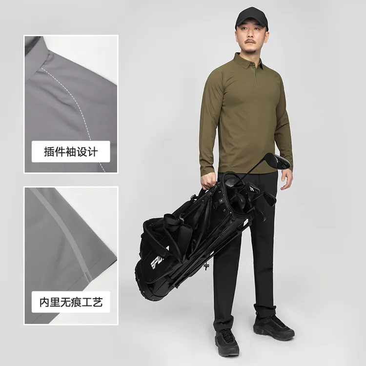 【城市穿行】夏季新款GOLF男士无痕暗压扣插肩袖翻领polo衫 GT45