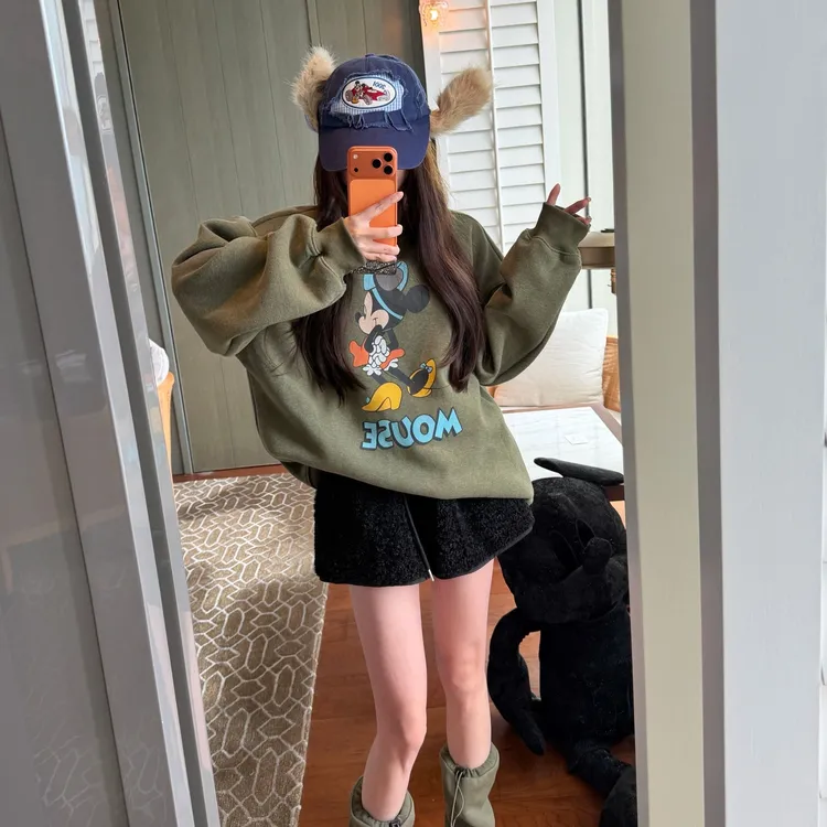 【陶格】休闲圆领百搭印花卡通卫衣TG25D4T3280