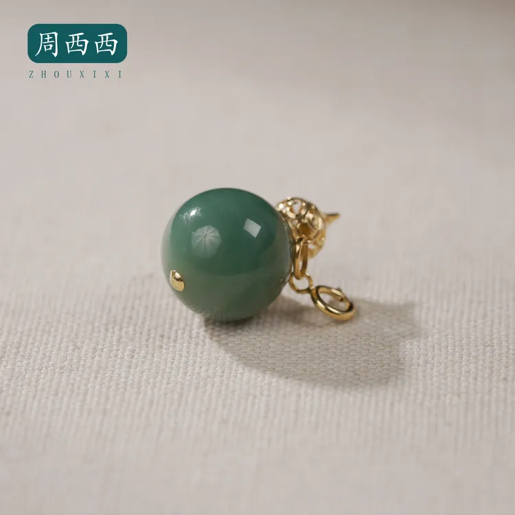 周西西精美珠宝18K鸭蛋青葫芦吊11.5mm气质百搭多样性发一19446