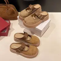 秋休闲款法式拖鞋女新款配裙子包头拖鞋2025-49