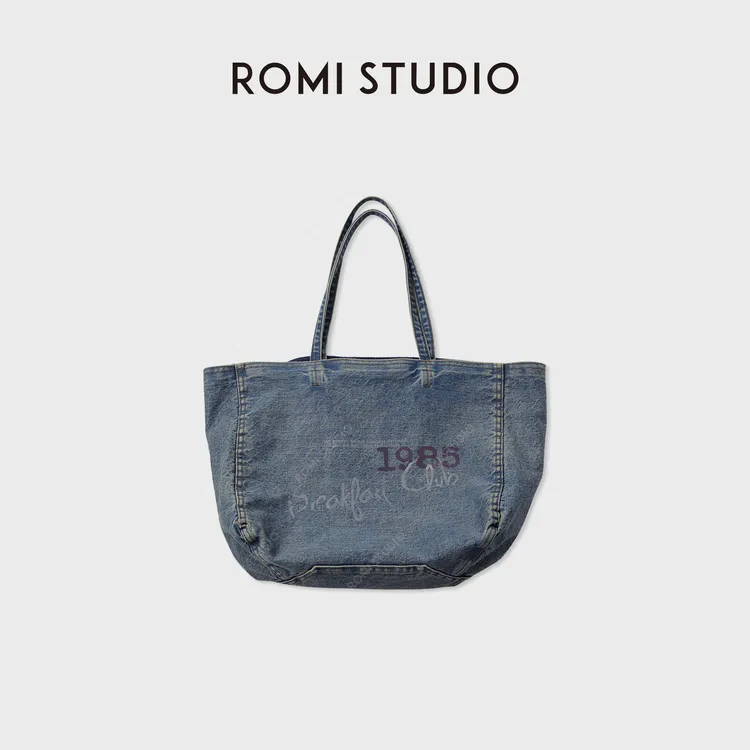 ROMI STUDIO 首饰袋 天然织物百搭牛仔托特手拎单肩包 RWCAP85800