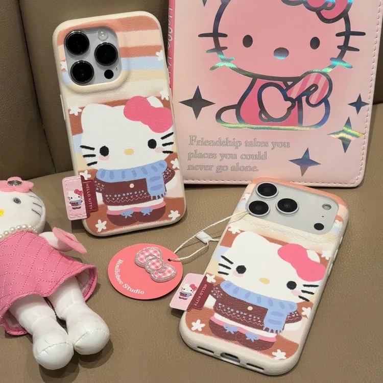 入冬围巾kitty酱标签适用苹果17/16promax手机壳华为vivo小米oppo