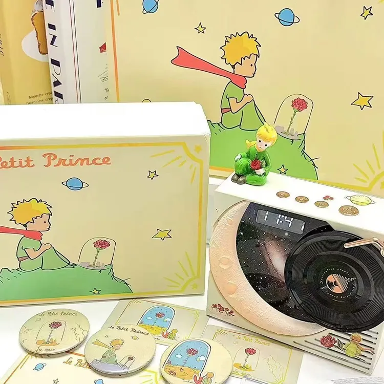 小王子揽月时钟闹钟蓝牙音箱氛围感小众生日礼物送女生男生情人节