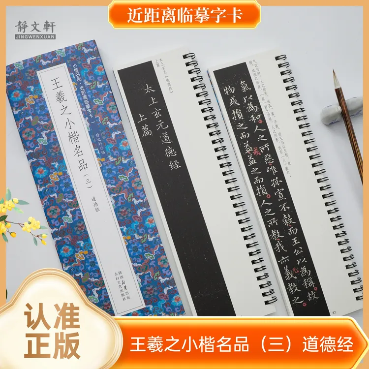 王羲之小楷道德jing 2册 静文轩近距离临摹字卡