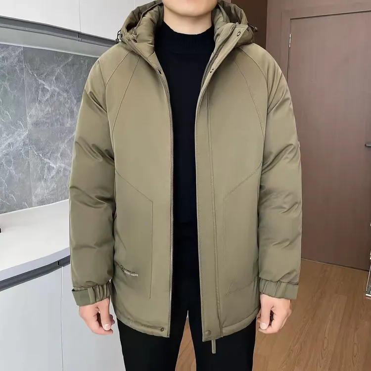 40岁男士棉袄短款宽松连帽冬季加厚保暖30岁到60岁高档次男款棉衣