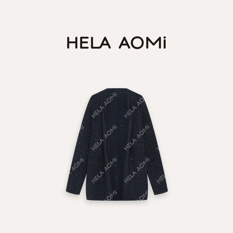 HELA AOMI “贵妇感”绵羊毛57.8%桑蚕丝山羊绒针织衫CY5CM33570