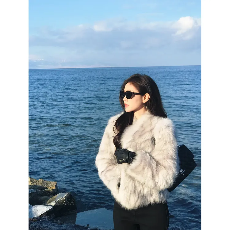 小番茄定制 FORNI 浮光裘 芬兰进口saga整皮狐狸毛皮草