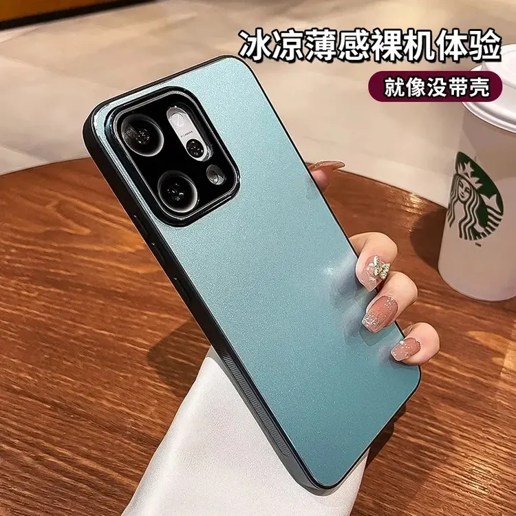 适用opporeno14pro手机壳磨砂肤感reno13镜头全包12pro简约男女款
