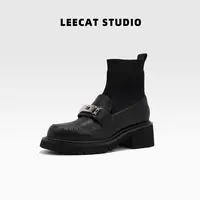 LeeCatStudio | 2025年秋季新款乐福鞋袜靴增高女靴子LES25Q0342