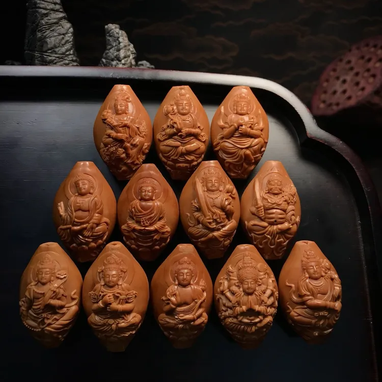 【十二守护神】李爱芳 苏工舟山核雕文玩手串CL504015