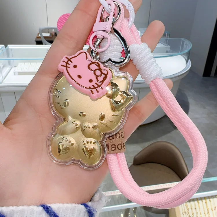 足金小猫手机挂件20毫克表面足金