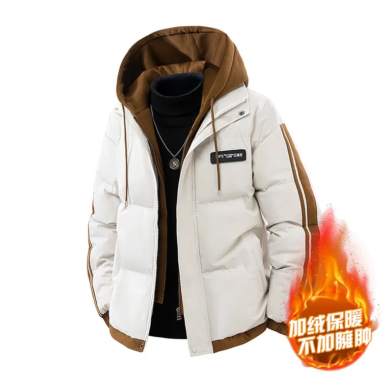 石墨烯假两件棉服外套男士冬季加厚保暖袄子防寒百搭冬天男女棉衣