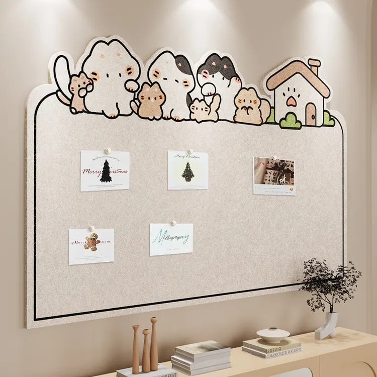 毛毡板照片墙面装饰墙房间布置卧室背景改造免打孔背景板便签板