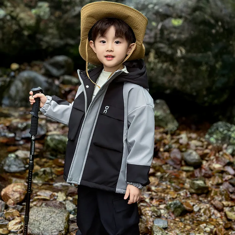 男童三合一冲锋衣2025新款男孩秋冬夹棉加厚洋气外套摇粒绒儿童装