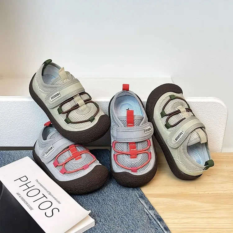 【Y1133】做旧流苏毛边春夏款男女儿童帆布鞋拼接撞色韩版潮款宽版