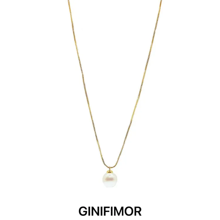 GINIFIMOR 铜合金项链 a651 轻奢气质仿珍珠项链女百搭锁骨链