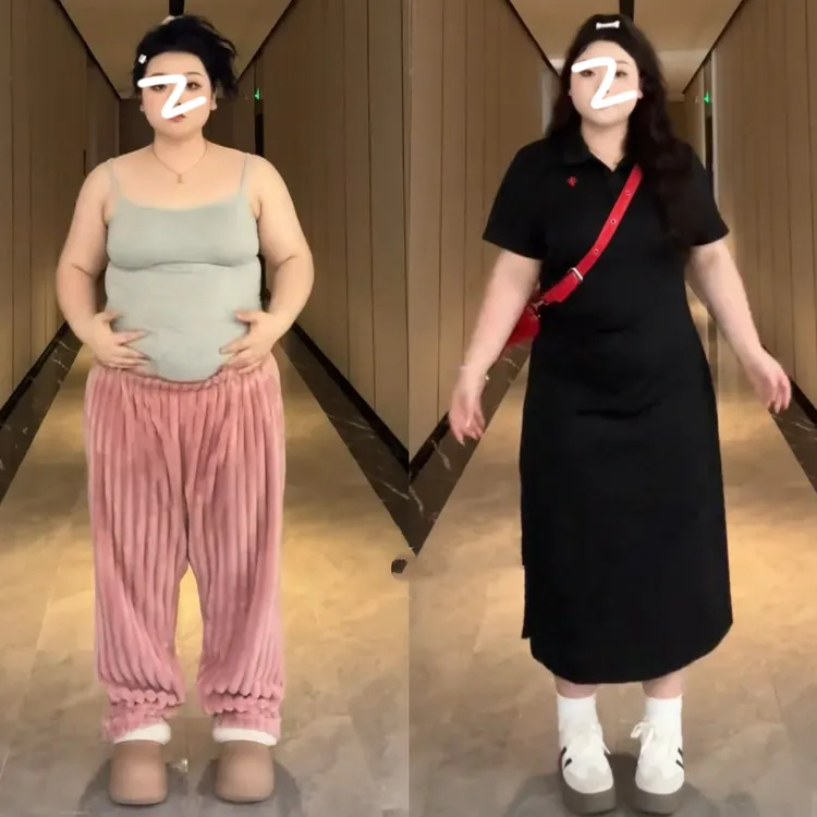 大码短袖连衣裙女夏季收腰显瘦黑色长裙胖MM学院风刺绣POLO领裙子