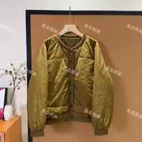 喜樂  2025棒球领单排扣拼接夹棉棉服外套秋冬季新款时尚百搭女士
