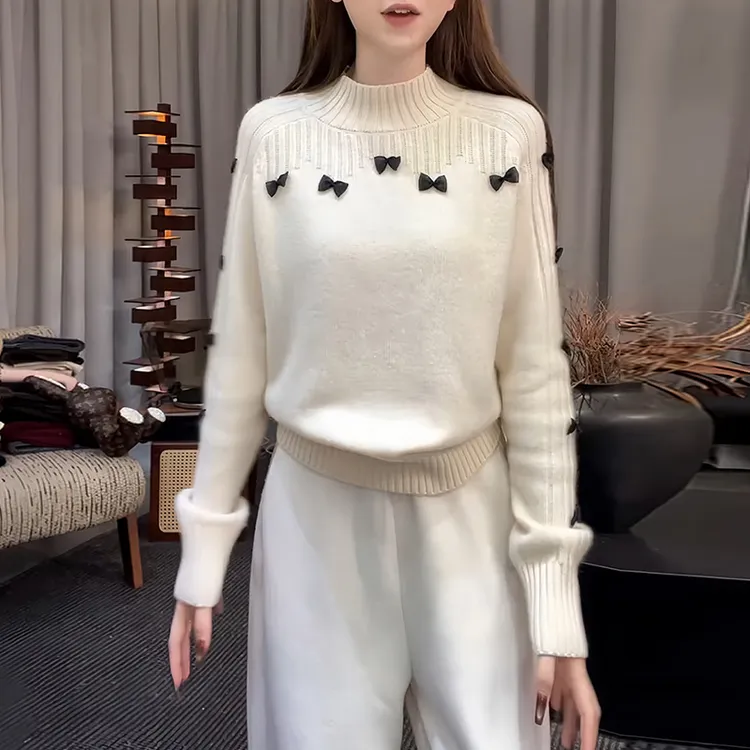 复古甜美穿搭慵懒针织衫女款2026秋冬季新款时髦松弛气质款上衣