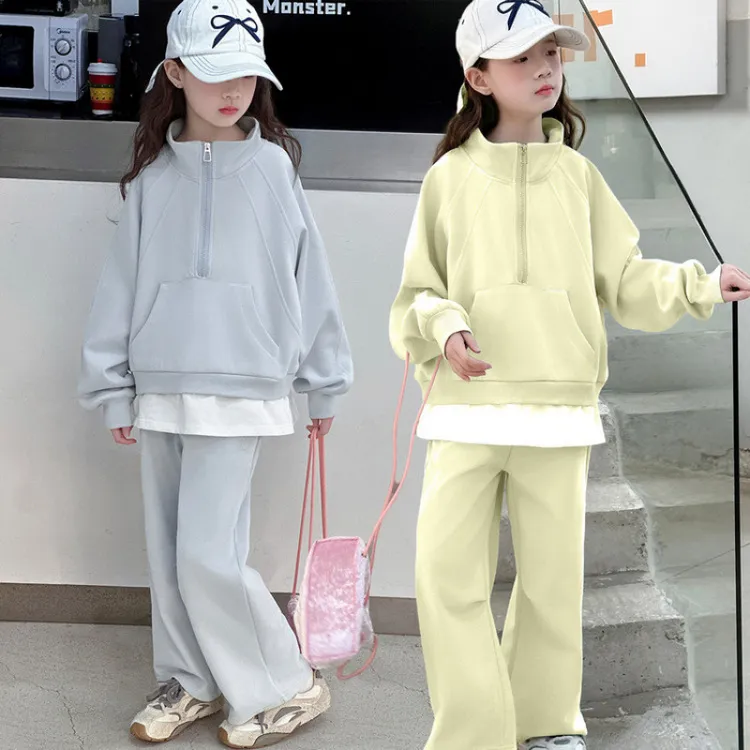 女童套装2025新款儿童洋气卫衣卫裤中大童休闲运动两件套时尚秋装