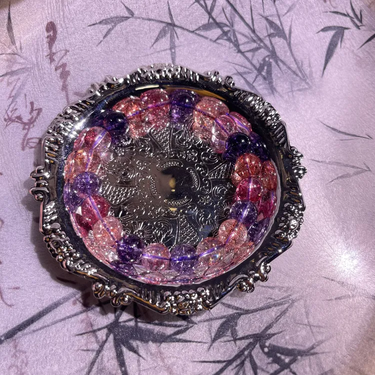 DoYmi原创素圈彩虹渐变色TR超七满矿设计事业能量水晶