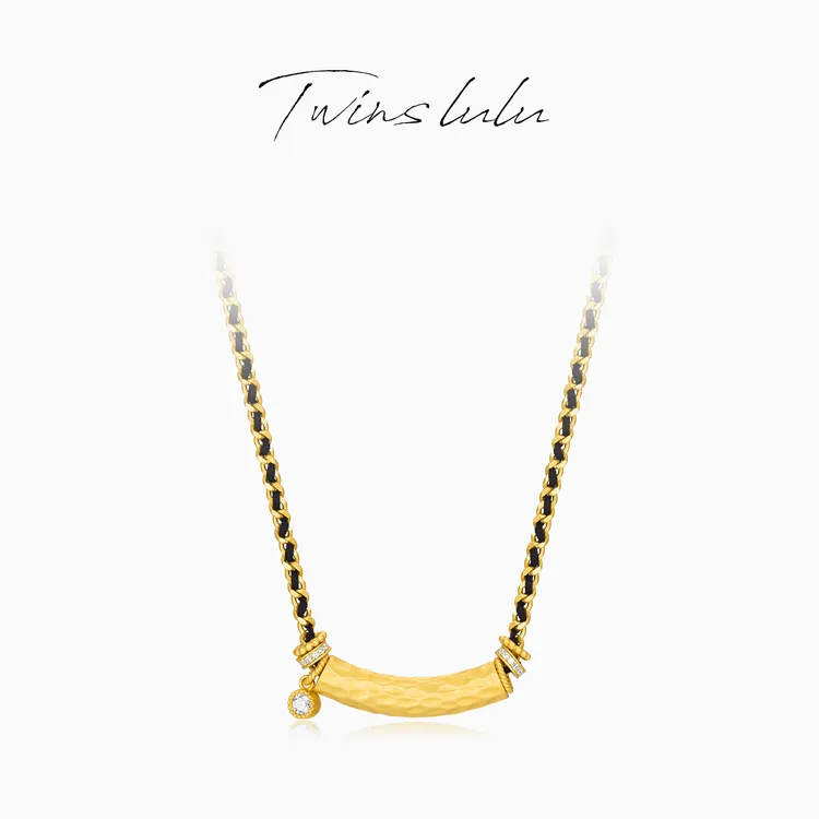 TWINS LULU【黑金管】圣诞节 时尚气质精致传统中国风项链TSJ7734