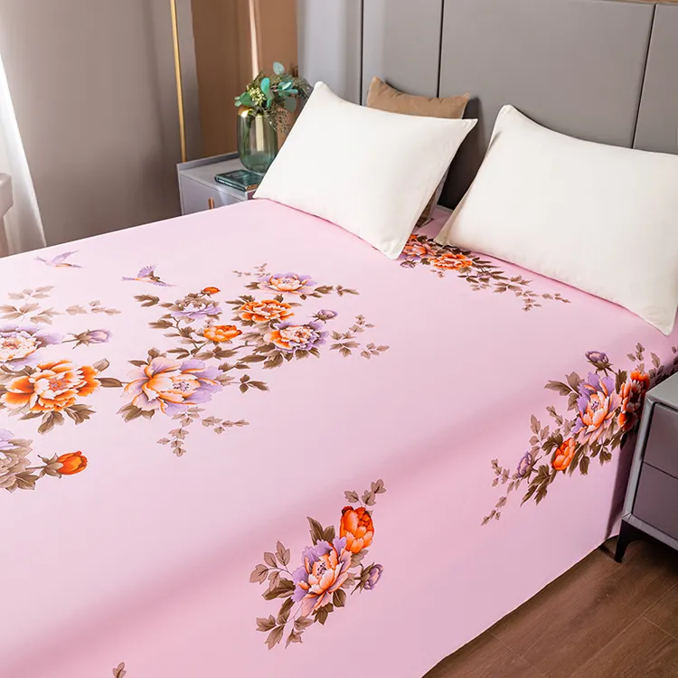 磨毛床单纯棉100%全棉可裸睡加厚冬季不跑床1.8米x2米大床单单件