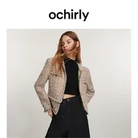【诗语专属】欧时力 半高领针织毛衣女新款早春短款打底内搭修身