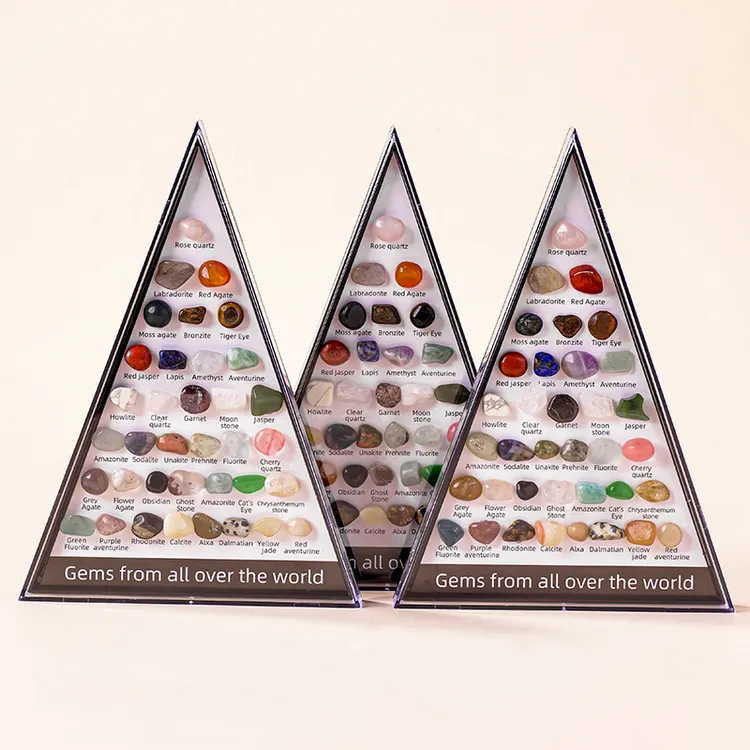 天然水晶矿物标本迷你紫水晶原石宝石玛瑙水晶工艺品矿标盒