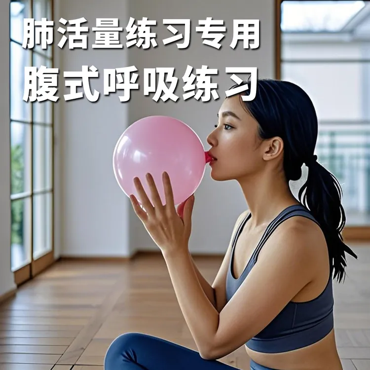 呼吸训练气球老人肺活量儿童肺部功能口肌训练锻炼器材腹式吹气嘴