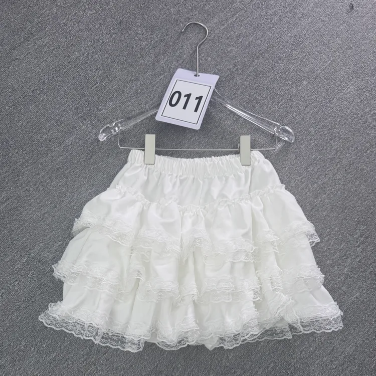 蛋糕裙X型松紧带中腰成人半身裙蕾丝女装鱼骨半裙