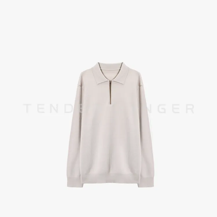 Tender Jinger｜男士冬季亲肤半拉链可机洗绵羊毛衫 T512DKJ18156