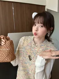 【烟花城堡】氛围感韩系温柔穿搭～2025新款彩色混色针织坎肩背心