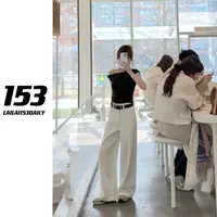 【153的日常】钝形口袋白色牛仔裤小个子女生春季时尚百搭24CK521