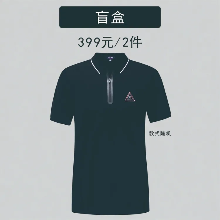 【盲盒2件短T】JAYTEX【杰泰】男士春夏商务短袖休闲T恤时尚翻领
