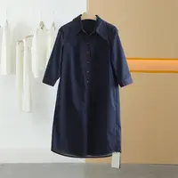 【半价q仓-唐长老自营】货号4613女装春秋新款短袖简约连衣裙M