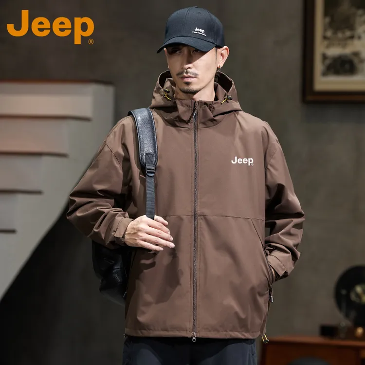 JEEP吉普美式冲锋夹克男士秋装2025新款宽松休闲户外工装外套上衣