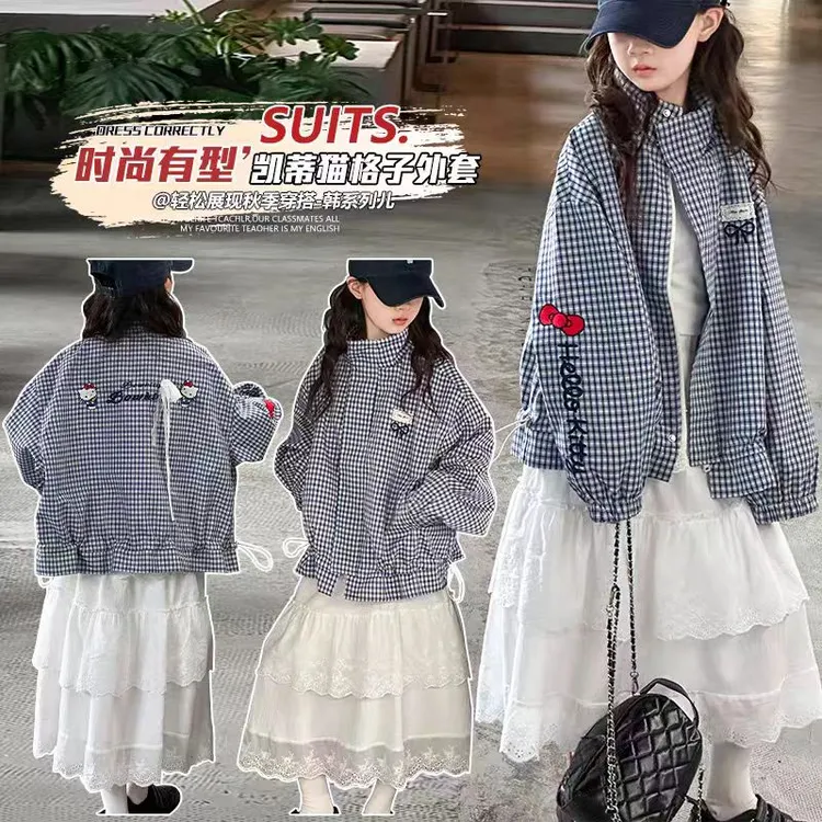 【现货】女童装春秋装洋气外套2025新款中大儿童潮版宽松上衣外套