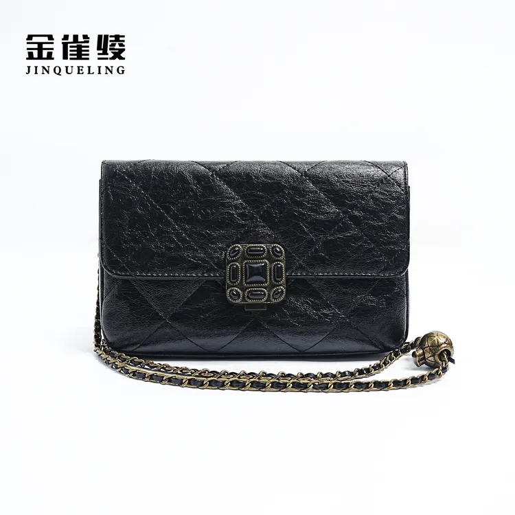金雀绫【】新款菱格包时尚潮流高级感真皮百搭女士包23NB014